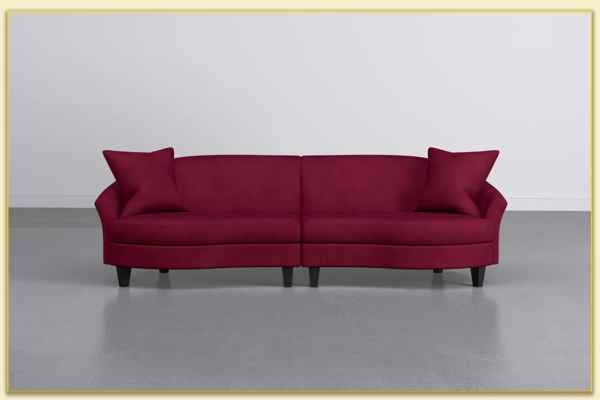 Hình ảnh Ghế sofa văng bọc nỉ màu đỏ nổi bật Softop-1347