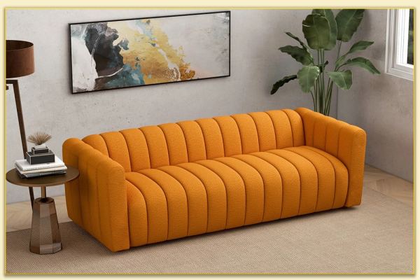 Hình ảnh Ghế sofa văng màu cam chụp góc nghiêng Softop-1378