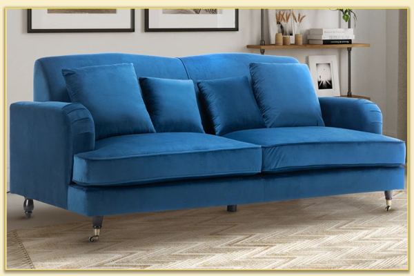 Hình ảnh Sofa văng đôi 2 chỗ màu xanh đẹp Softop-1232