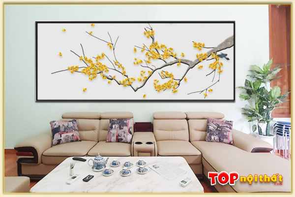 Hình ảnh Tranh hoa mai phòng khách đẹp treo tường TraCvTop-5001