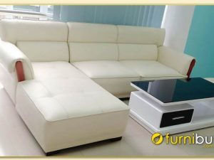 Hình ảnh Ghế sofa da hiện đại kiểu dáng góc chữ L đẹp SofTop-0239