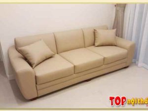 Hình ảnh Ghế sofa dạng văng 3 chỗ đơn giản chất liệu da SofTop-0269