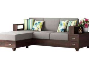 Sofa gỗ công nghiệp MDF đẹp dạng góc chữ L