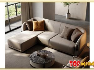 Hình ảnh Sofa góc da kích thước nhỏ cho nhà chung cư SofTop-0733