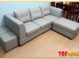 Hình ảnh Sofa văng da đẹp hiện đại thiết kế 3 chỗ ngồi SofTop-0168A