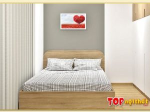 Hình ảnh Giường ngủ đơn giản nhỏ gọn gỗ công nghiệp đẹp GNTop-0124