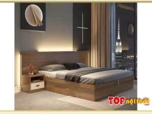 Hình ảnh Giường ngủ gỗ công nghiệp cho chung cư GNTop-0294