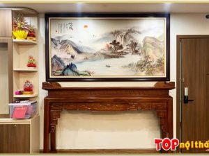 Tranh canvas thủy mặc Trung Quốc khổ lớn TraSdTop-2101