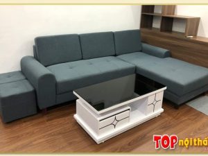 Hình ảnh Ghế sofa bọc nỉ dạng góc chữ L đẹp đơn giản SofTop-0514