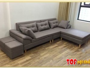 Hình ảnh Ghế sofa chất liệu nỉ dạng góc chữ L đơn giản SofTop-0162