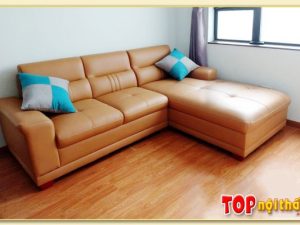 Hình ảnh Mẫu ghế sofa góc kê phòng khách chung cư SofTop-0316